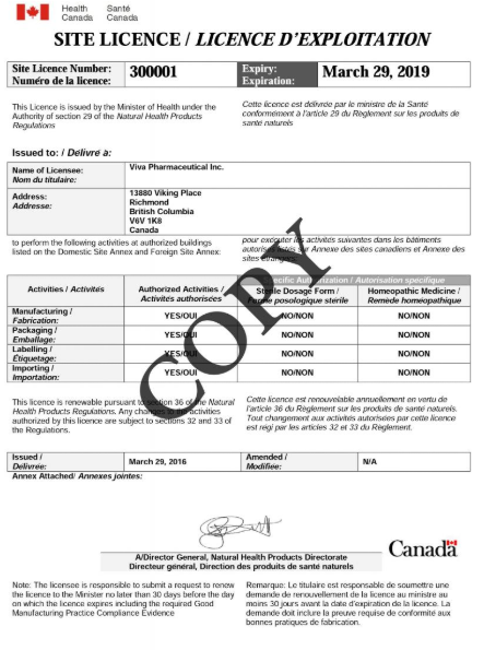 Chứng nhận GMP của Bộ Y Tế Canada